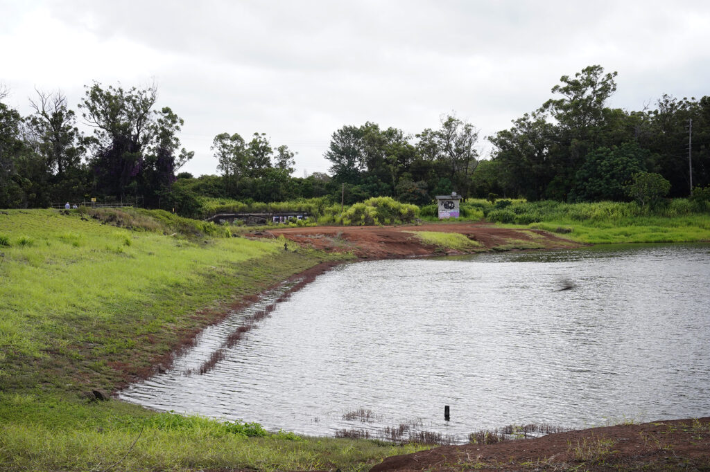 The Wahiawa Dam and Reservoir are photographed  Monday, Aug. 5, 2024, in Wahiawa. (Kevin Fujii/Civil Beat/2024)