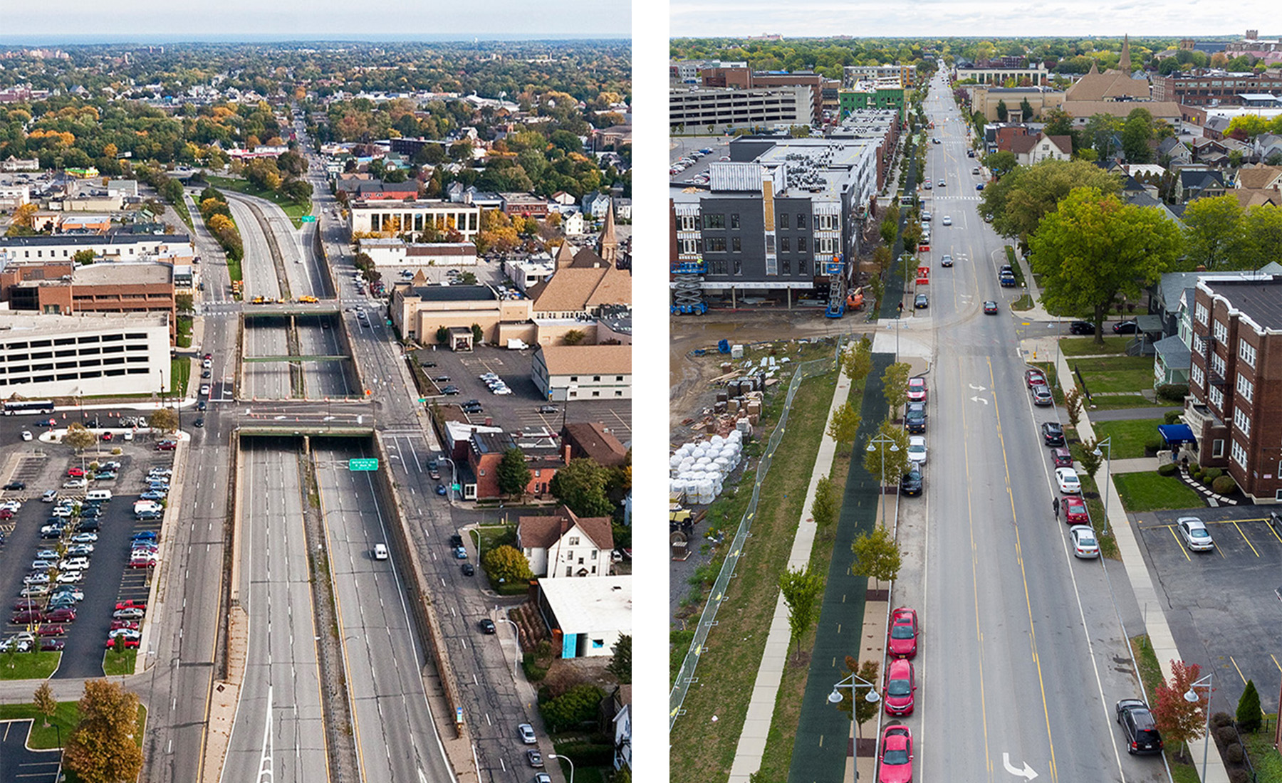 roadways dividing neighborhoods