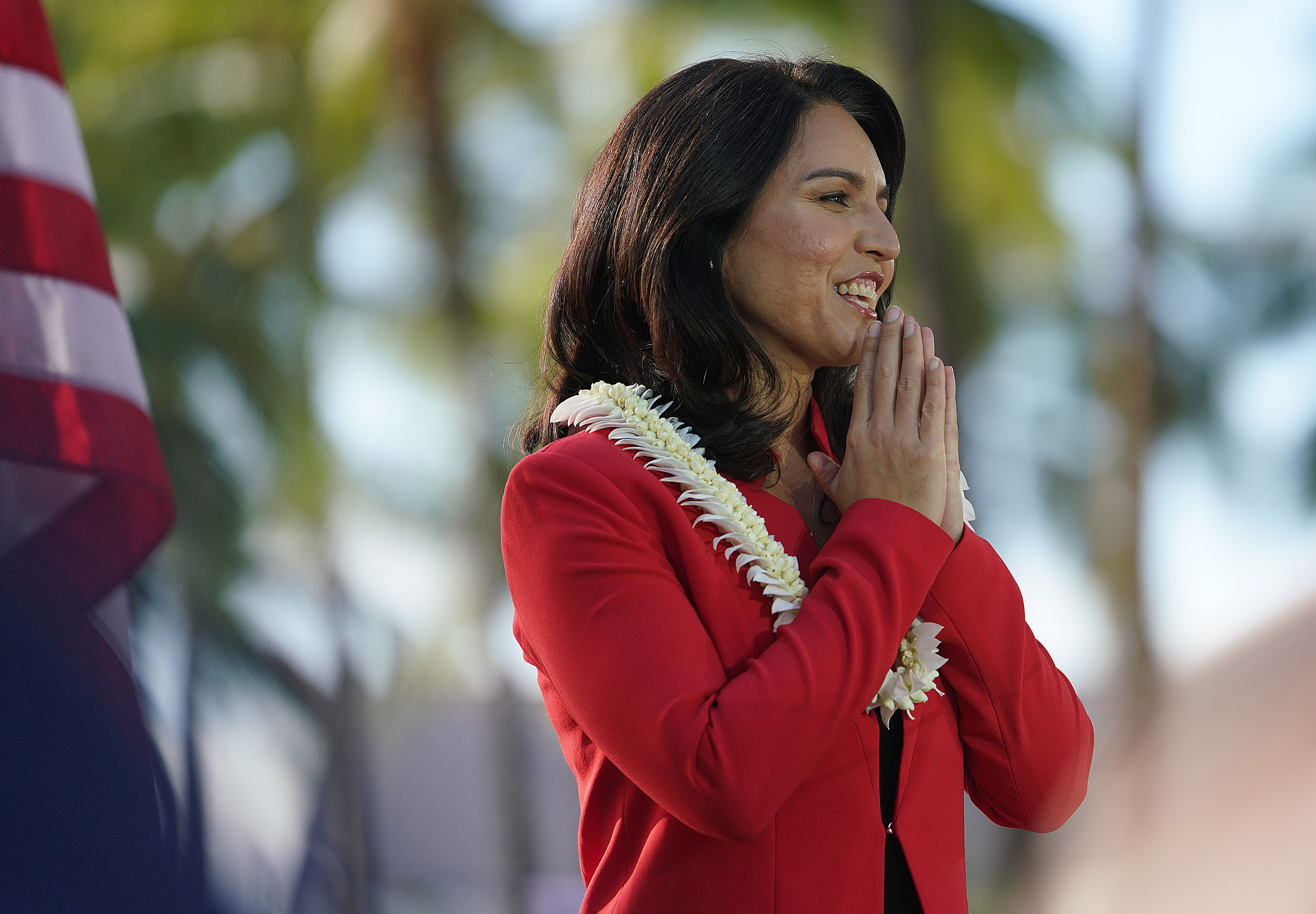 Congresswoman Tulsi Gabbard announces her run for president at the Hilton Hawaiian Village.