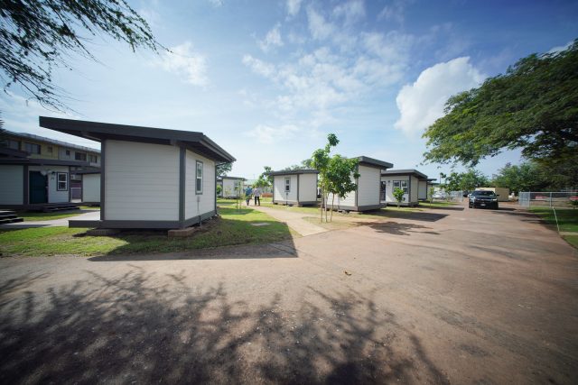 HomeAid Hawaii Opens Doors at Kama’okū during opening ceremonies and blessing held on site.