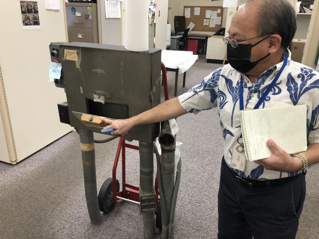 The Honolulu Department of Planning and Permitting was using pneumatic tubes until recently when the system broke.