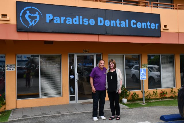 The Krums say presumptive eligibility for Medicaid sparked a huge increase in appointments at Paradise Dental, located on Middle Road, Saipan. Photo taken August 2022.