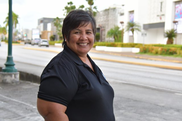 Elfriede Suda, a Saipan resident from Chuuk, went house to house in 2020 encouraging her fellow Micronesians to sign up for the presumptive eligibility program and get long-awaited health care access. Photo taken in Garapan in August 2022.