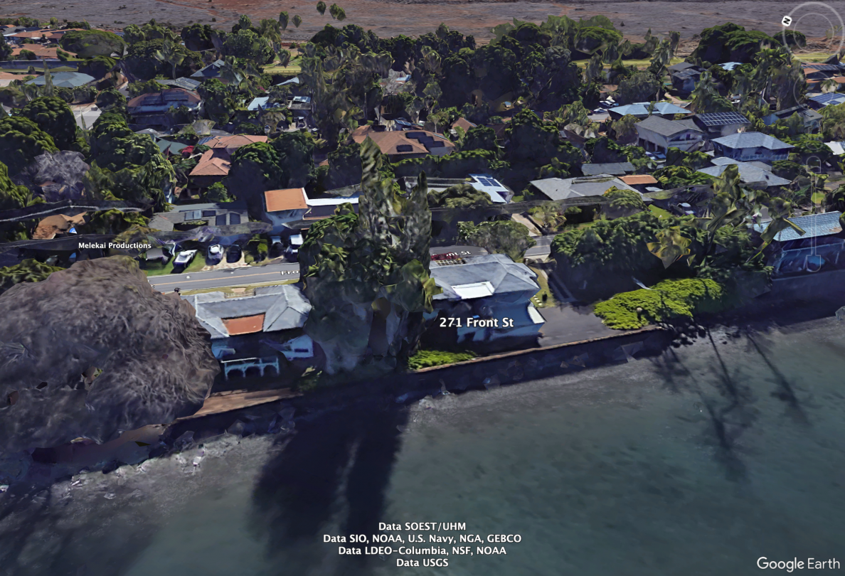 This image from Google Earth shows 271 Front Street in Lahaina before the Maui wildfires consumed the town. (Google Earth)